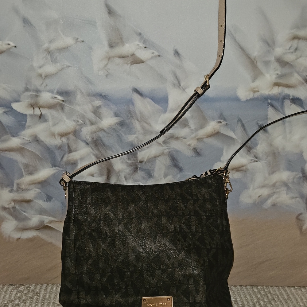 Michael Kors Black Monogram Crossbody Bag